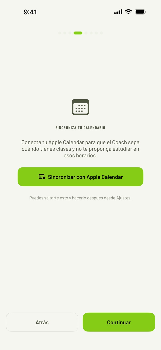 Sincroniza tu calendario