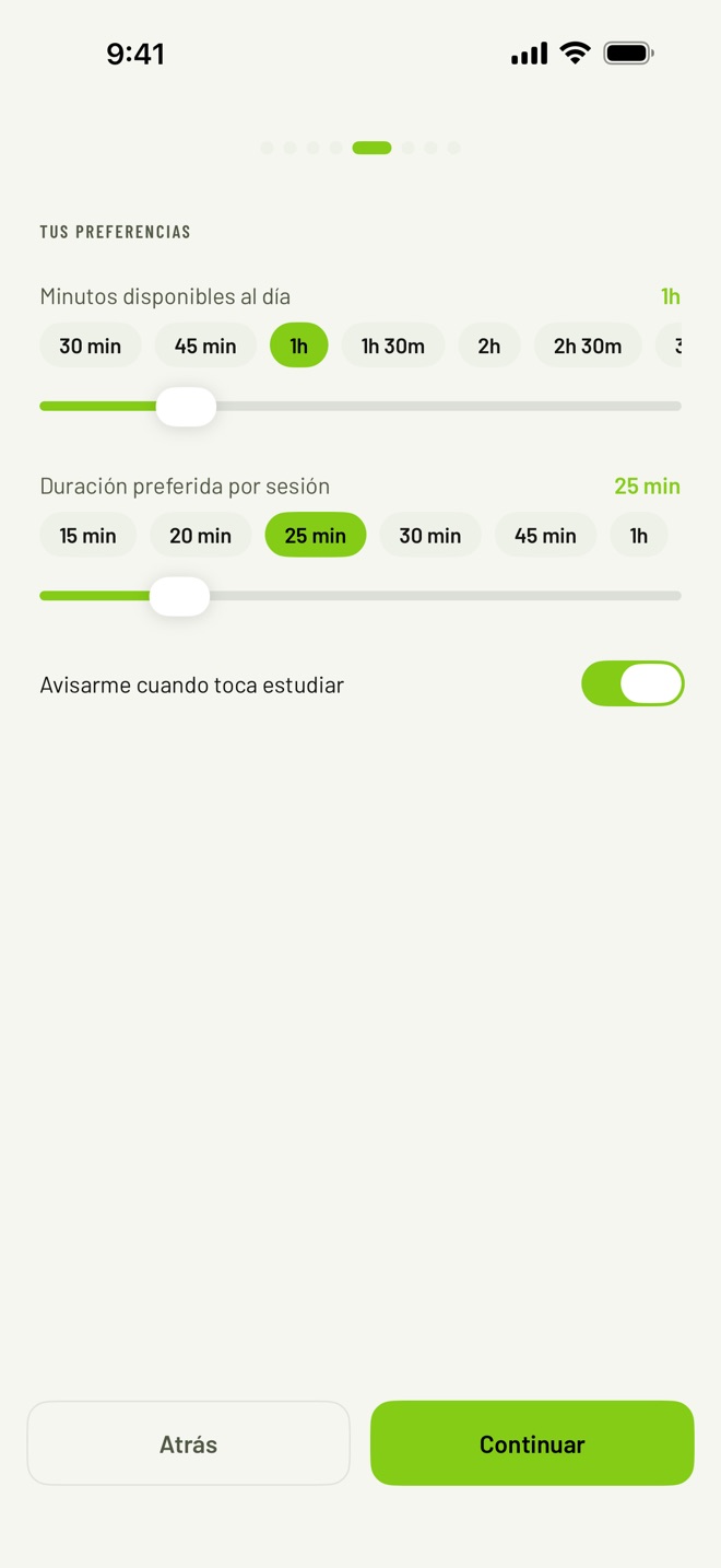 Tus preferencias de estudio