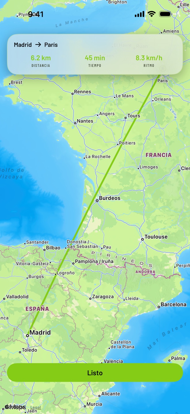 Resumen de la carrera: 6,2 km en 45 minutos